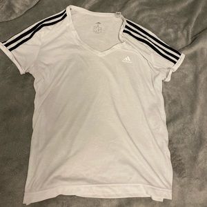 white adidas work out shirt